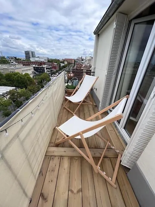 Paris Balcony Top Floor Room Apartment