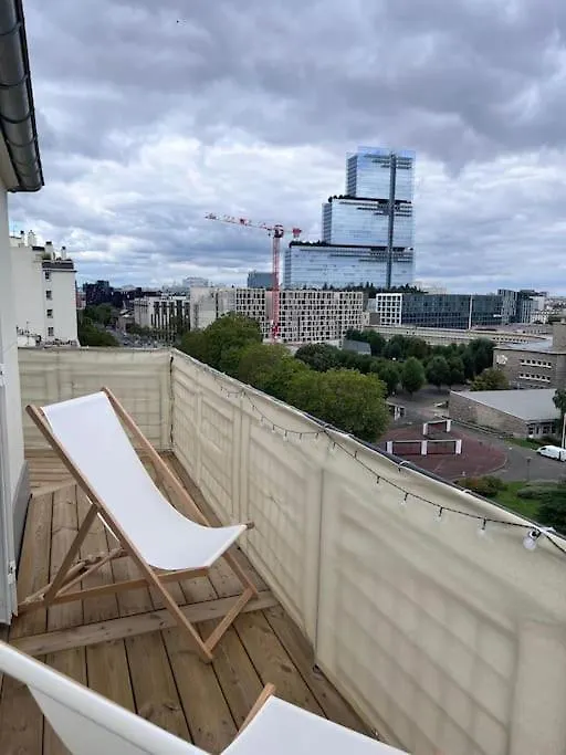 Apartment Paris Balcony Top Floor Room